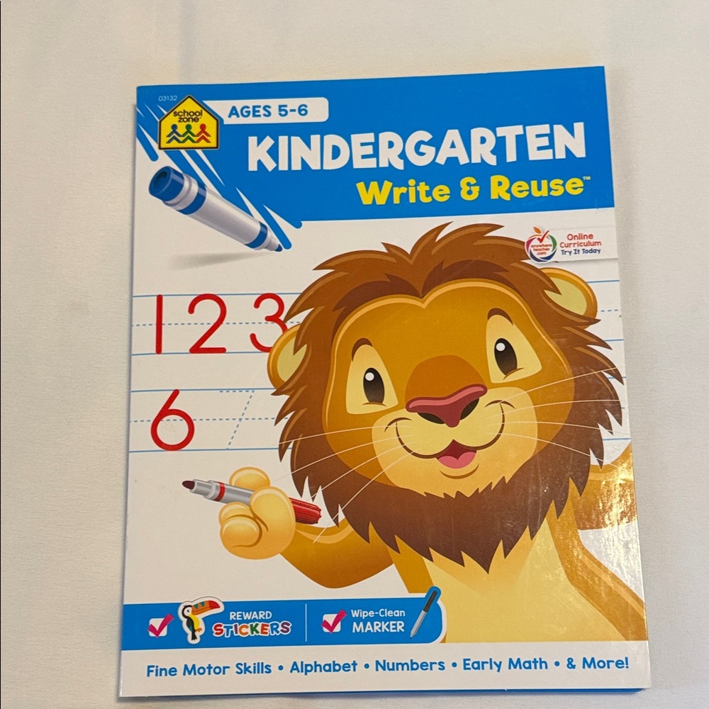 Kindergarten Write & Reuse Activity Book NWOT